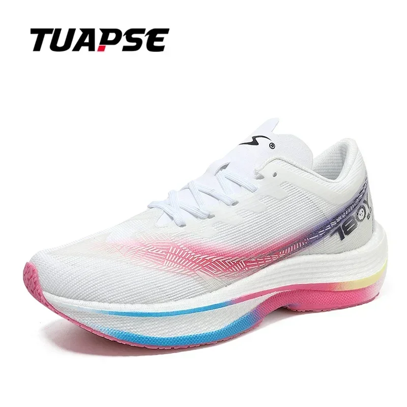 TUAPSE 2025 Quality Luminous Couple Running Shoes Soft Bottom Carbon Plate Professional Marathon Running Shoes For Men Woman