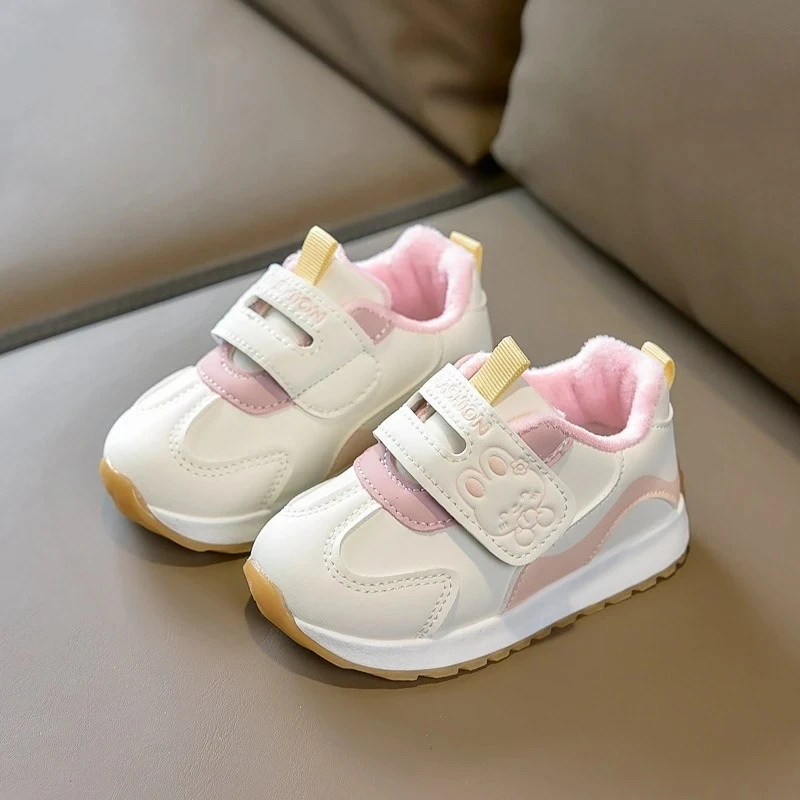 

2025 Baby First Walkers, Fleece-Lined Warm Soft Sole Kick-Resistant Infant Shoes for Boys & Girls
