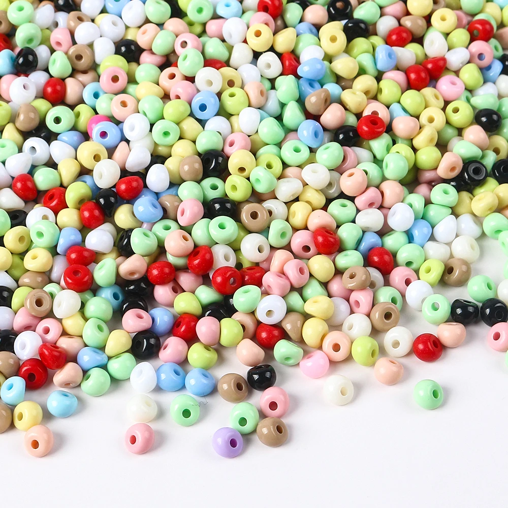 10g Acrylic Water Drop Shape Seed Beads Spacer Loose Beads For DIY Crafts Jewelry Making Charm Accessories Material