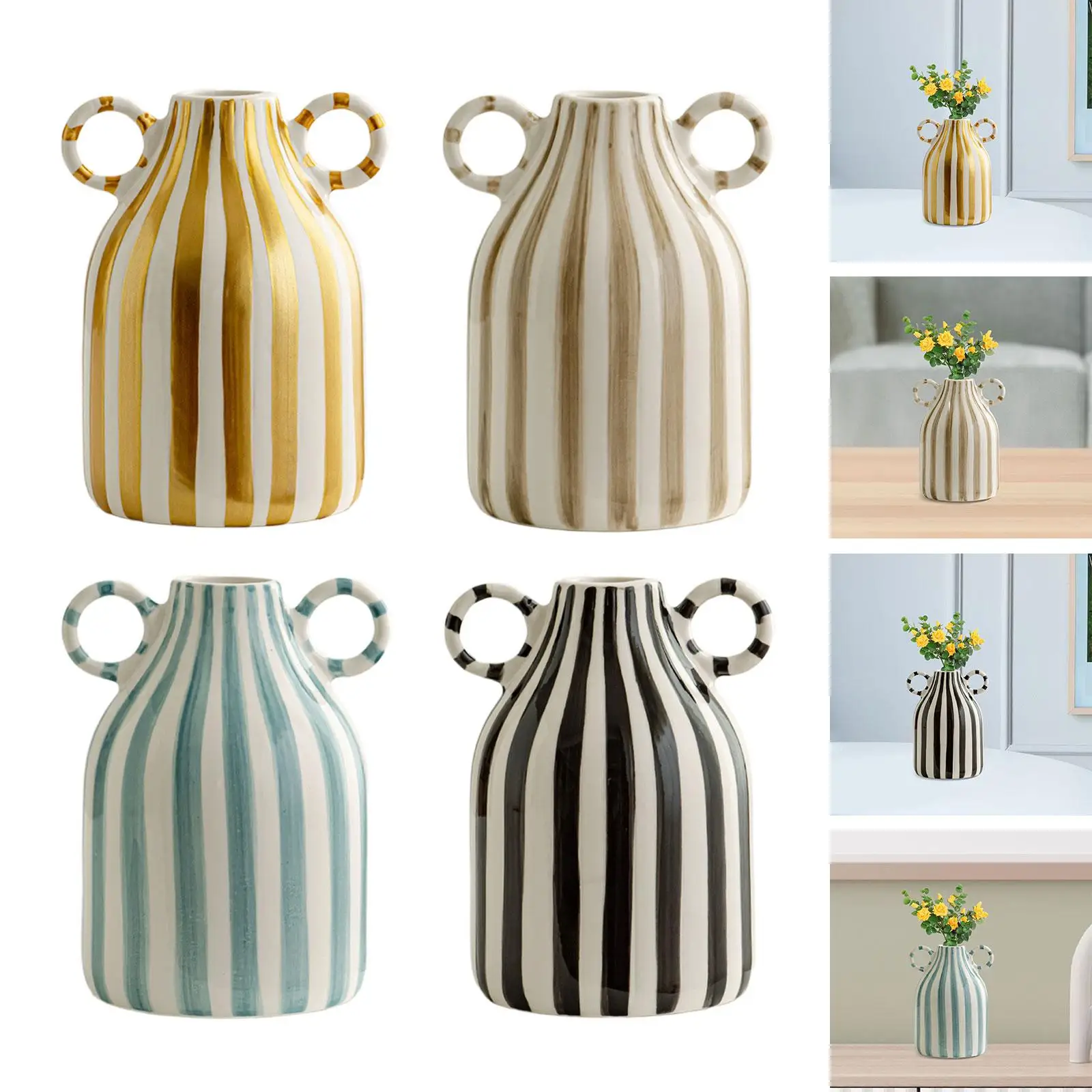 Decorative Flower Vase, Nordic Boho Vase, Small Vase, Home Decor, Porcelain