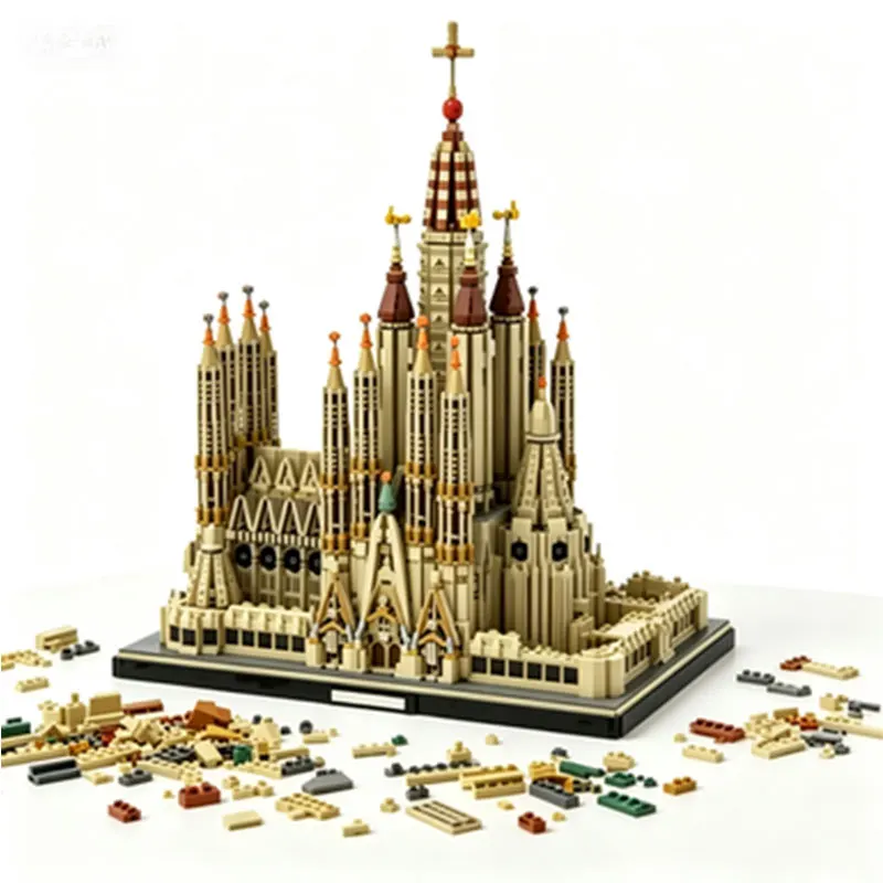 

MOC Creative Architecture Sagrada Familia Large Chapel Small Particle Building Block Set for Adults (10045pcs)