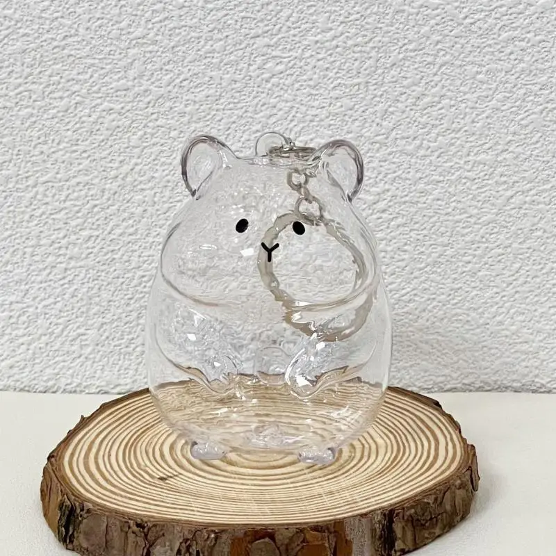 1 Stück Niedlicher Transparenter Haustier-Fellsammler in Hamsterform mit Abnehmbarem Pflegekamm für die Käfierreinigung – Detail 7