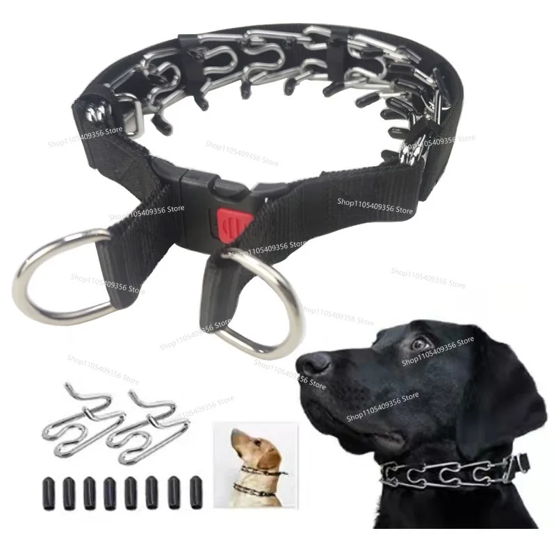 For Dog Training Stimulation Chain Black Cloth Strap Velcro Dog Training Chain Removable  Collar Pet Supplies