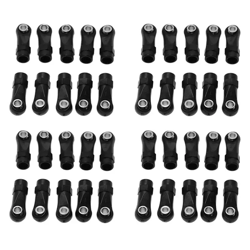 Best-40Pcs Plastic Rod End Link Linkage Balls Joint Head For 1/10 RC Car Crawler Axial Scx10 II 90046 Traxxas Trx4,A