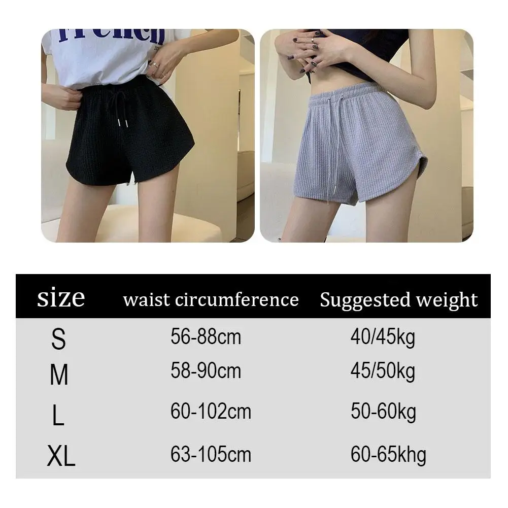 ผู้หญิงฤดูร้อนกางเกงขาสั้นเอวสูงหลวม Fit บางสไตล์ฟิตเนสกางเกงขาสั้นขนาดใหญ่กว้างสั้นกางเกงวิ่งกางเกงร้อน