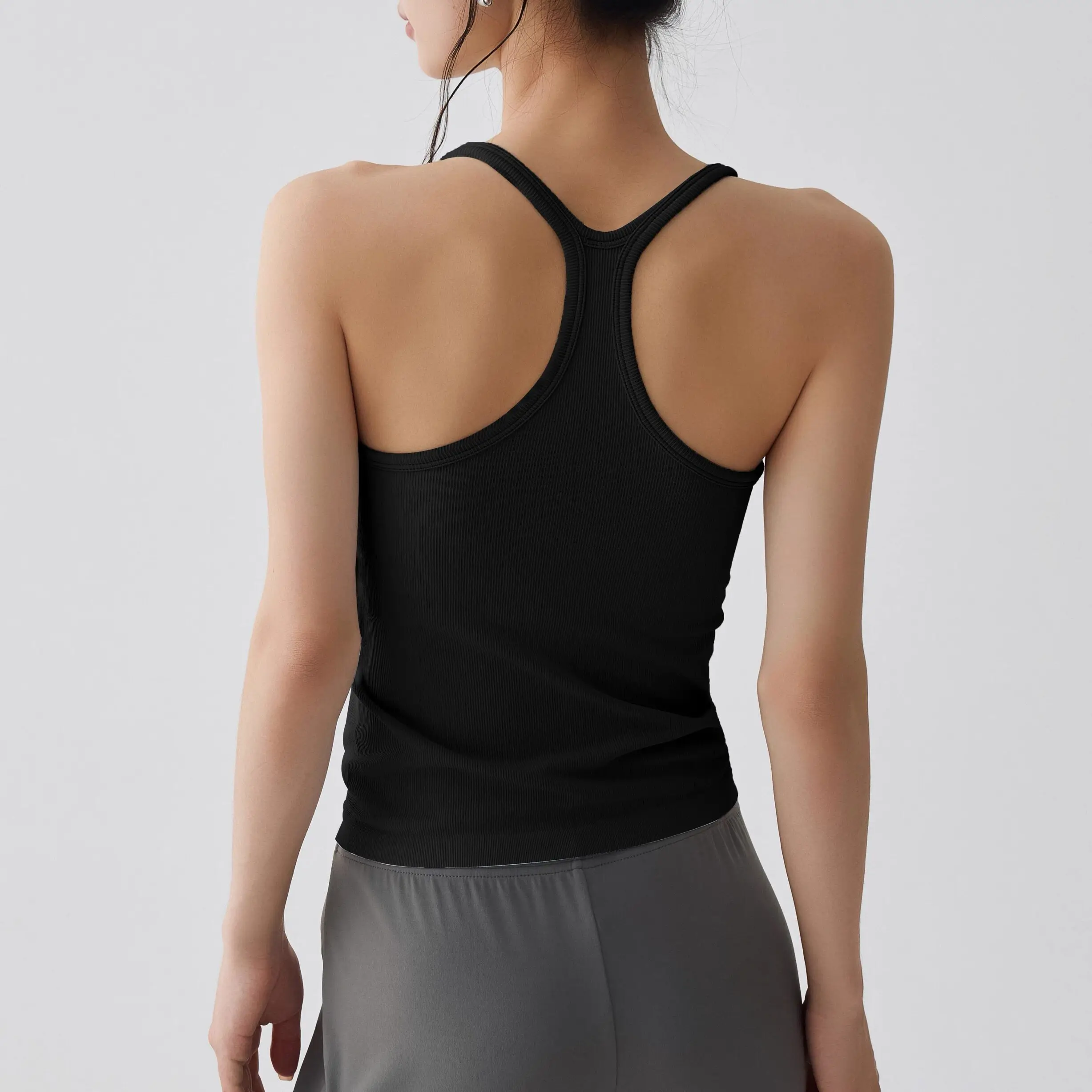 Seamless Sports Bra Women Shock-proof Top Mid-intensity Push-up Anti-sagging Fitness Vest All-in-one Yoga Shirts Clothes