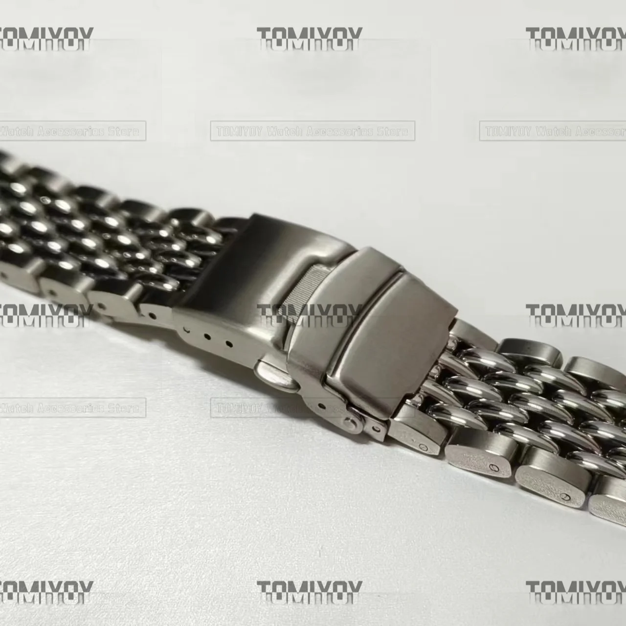 Universary 20MM 22MM Flat End Bead Of Rice Watch Band Strap Bracelet Fit For Sekio Rolex Omega CASIO Watch