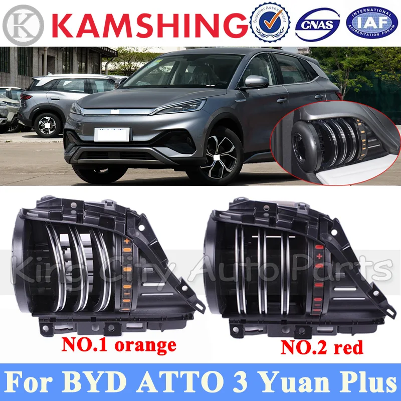 

CAPQX Car Front Air Conditioning Vent For BYD ATTO 3 Yuan Plus Air Conditioning Outlet Cover Front Dash Center Console
