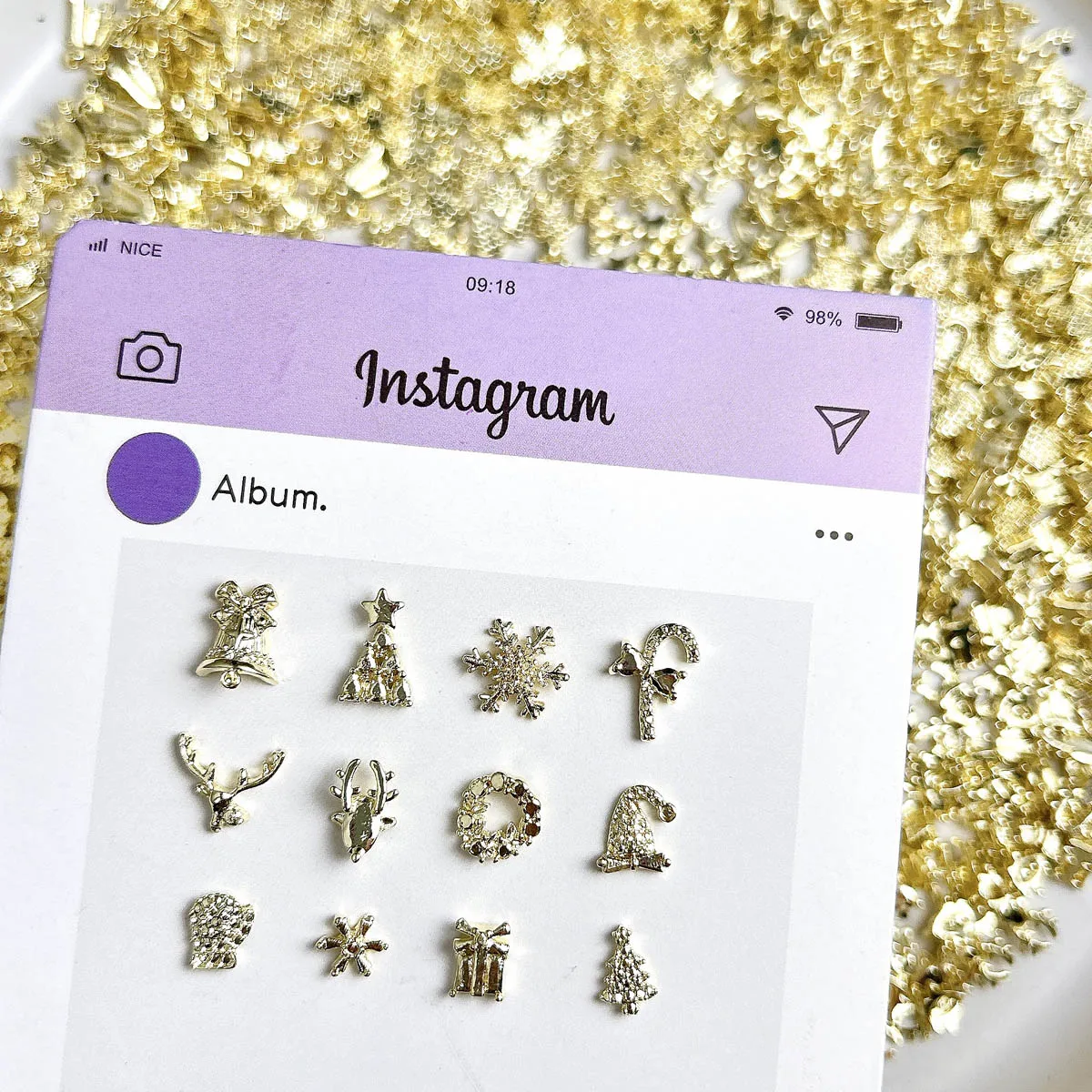 20PCS Exquisite Legierung Weihnachten Serie Nagel Charms 3D Kreative Kranz Glocke Elch Nail art Dekorationen für DIY Weihnachten nägel Sets