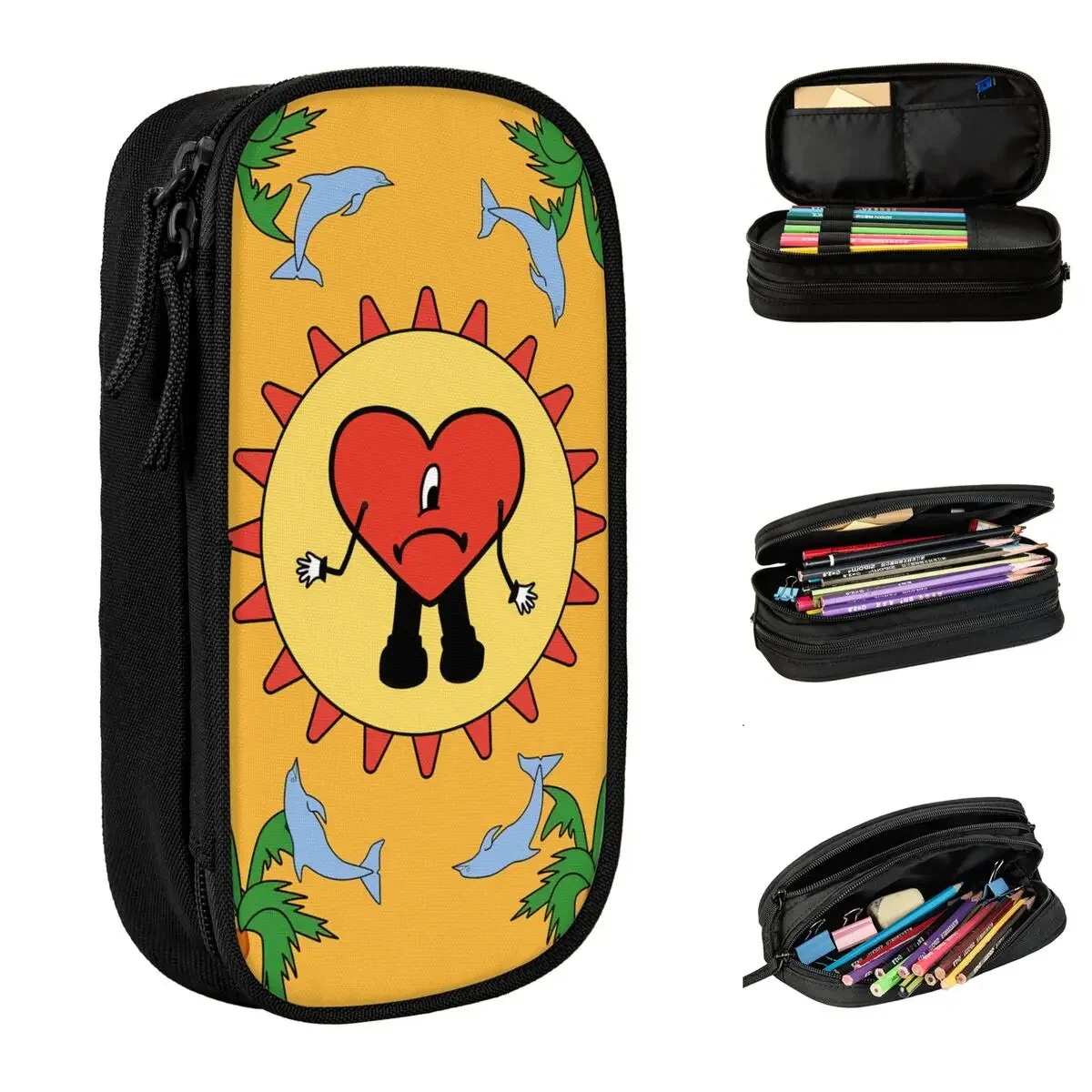 Bad  Un Verano Sin Ti Pencil Cases Pencilcases Pen Box Kids Large Storage Bag Students School Gifts Stationery