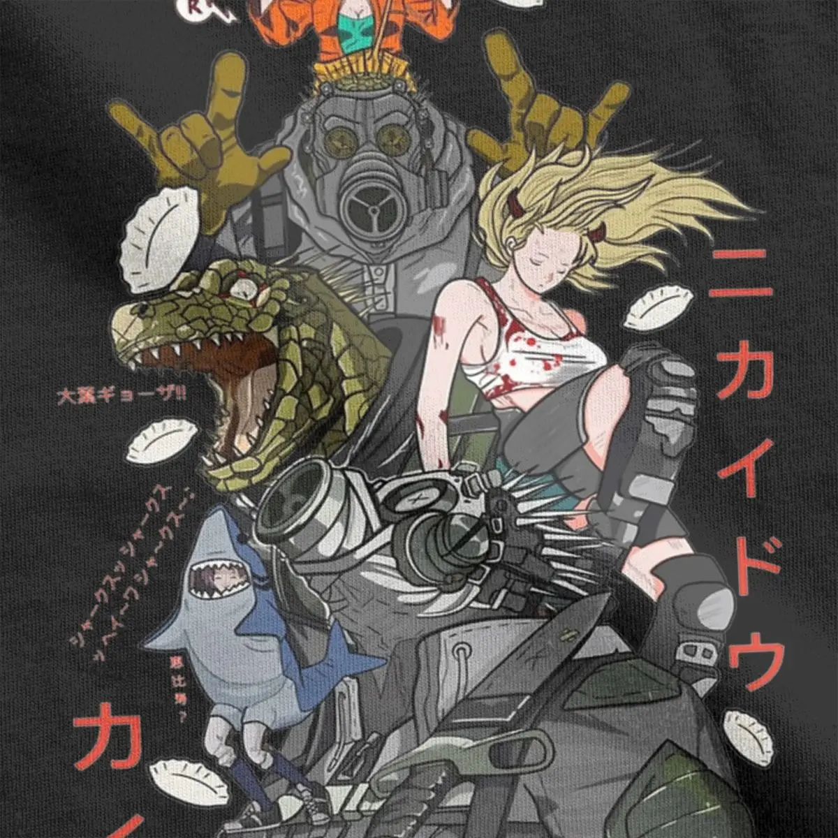 Novelty Anime Dorohedoro T-Shirt Men Women\'s Round Neck Cotton T Shirt Short Sleeve Tees Plus Size Clothes