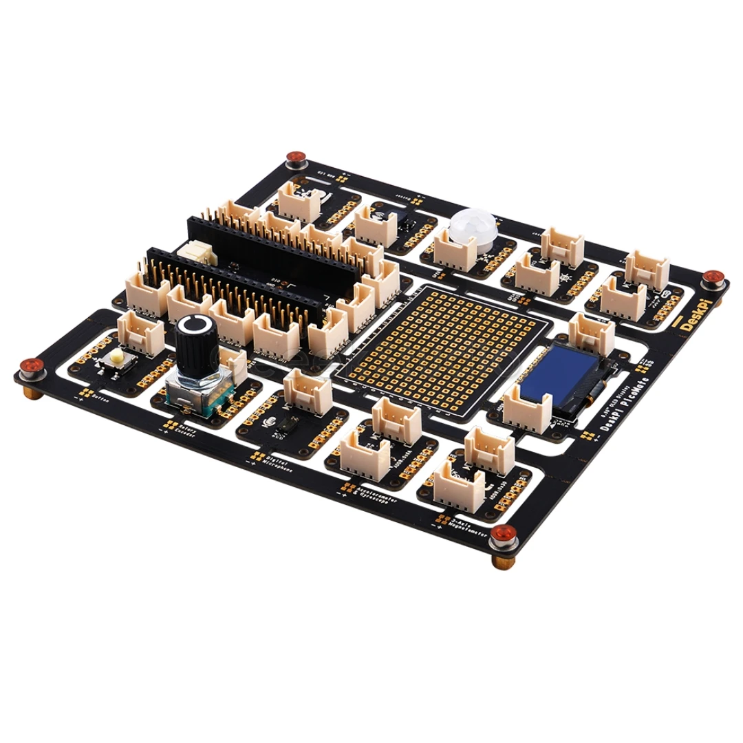 DeskPi PicoMate Expansion Board for Raspberry Pi Pico and Pico W with Pre-soldered Pin Headers AA Battery Holder