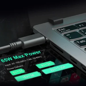 Pengisi Daya Laptop Adaptor Daya 20v3.25a 65w Tipe-c Baru untuk Lenovo Thinkpad X1 Karbon X270 X280 T580 P51s P52s E480 E470 S2 10 pengisi daya laptop penjualan terbaik - №