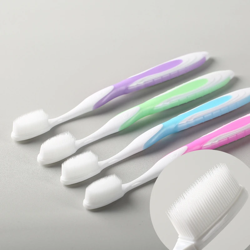 Silicone Nano Toothbrush for Sensitive Gums, Deep Cleaning Gentle Soft Bristle Toothbrush