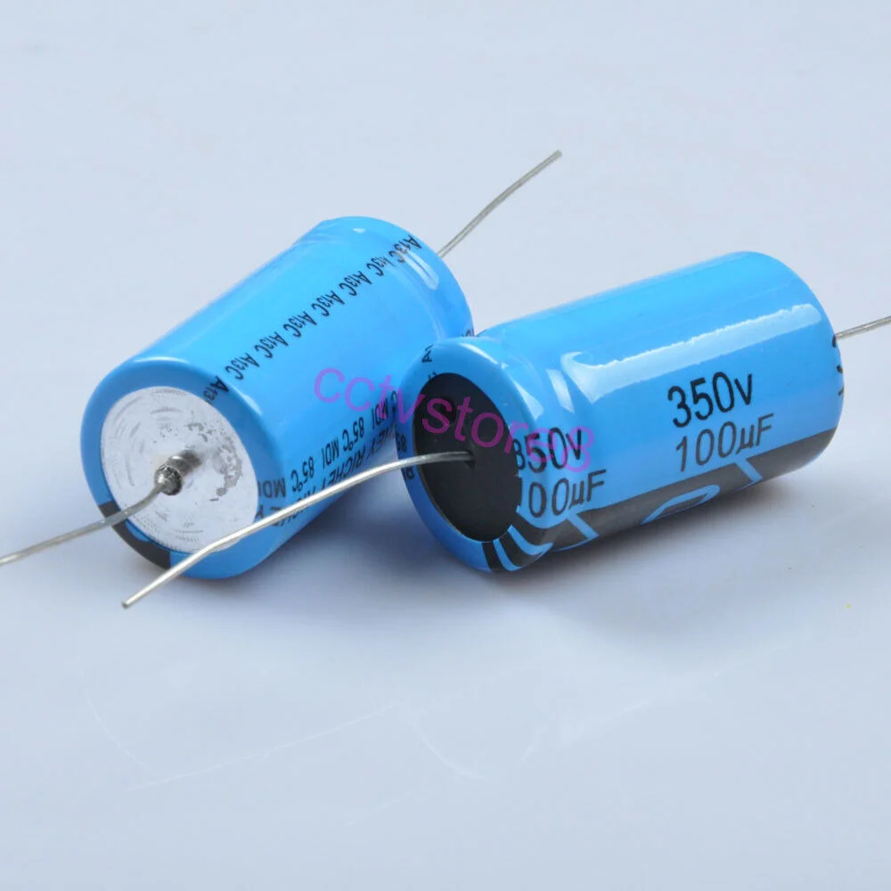 2pcs 350V 100uf Axial Electrolytic Capacitor for Audio Guitar Tube Amp DIY