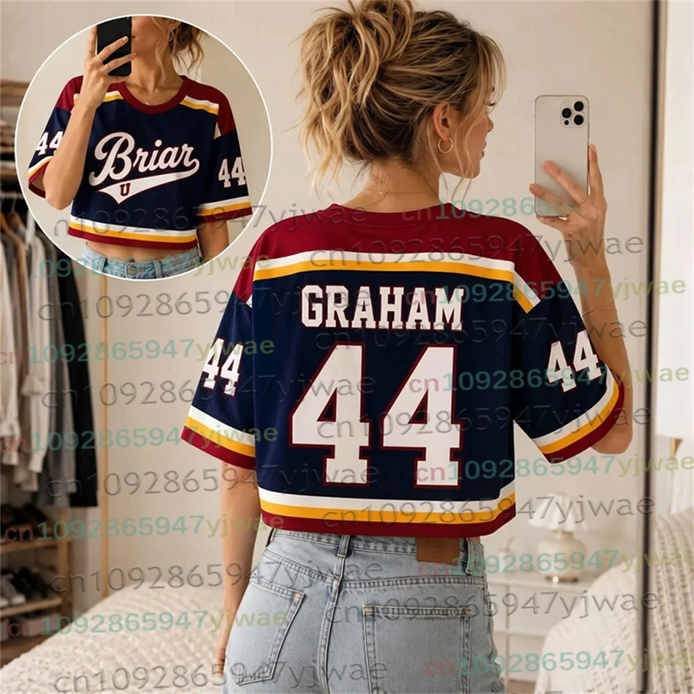 Off-Campus Briar University Hockey-Trikot Graham 44 22 DI LAURENTIS 66 Sport Casual T-Shirt Herren Damen Trikot Top Crop Tee Top – Detail 7