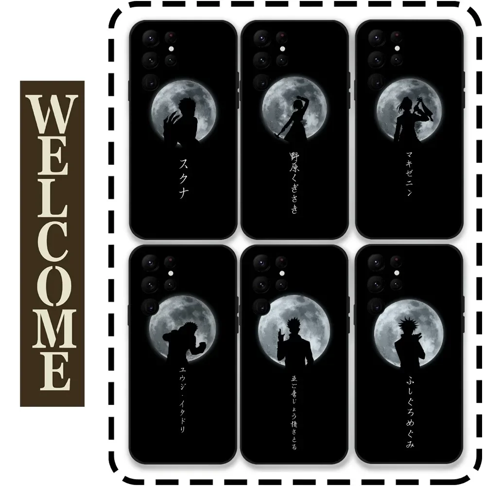 

J-Jujutsu K-Kaisen Art Phone Case for Samsung Galaxy S24 Ultra S22 S23 Ultra S21 S20 5G Protective Silicone TPU Funda