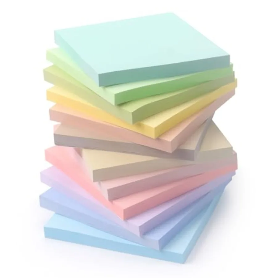

Sticky Notes 3x3 Inch, 12 Pack, Multi Note Pads, 50 Sheets/Pad, Perfect for Office, School, and Home Organization