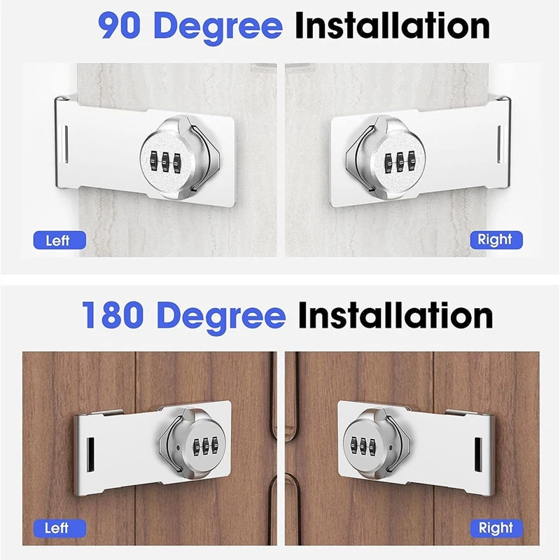 Keyless Cabinet Combination Latch,Cabinet Password Locks For Cabinet,Mailbox,Office File Cabinet Lock Silver Easy To Use