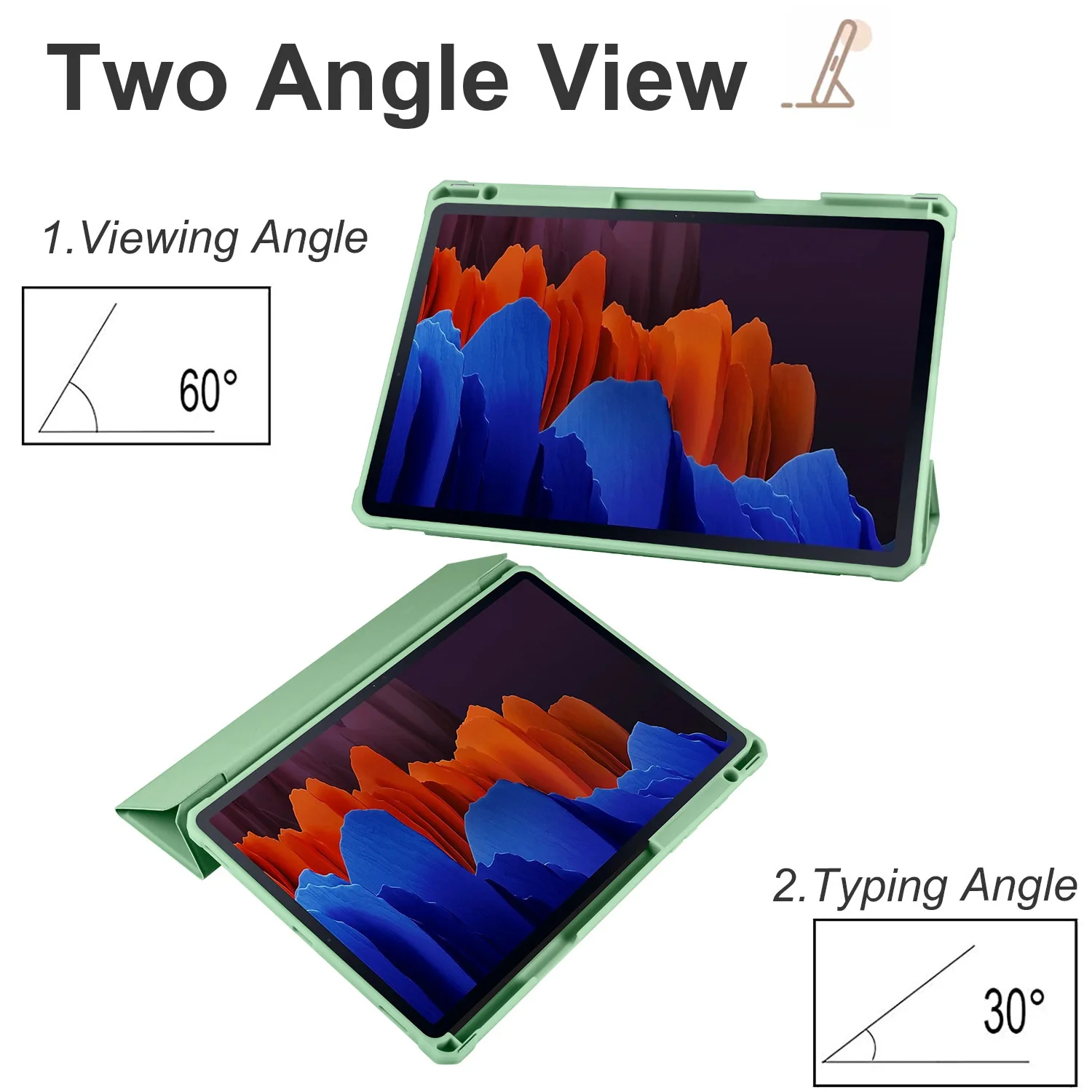 

3-кратный чехол-подставка для Samsung Tab S10 S8 S9 Plus S7 FE A9 A8 A7, откидная крышка, прозрачный акриловый противоударный чехол с подставкой для планшетов