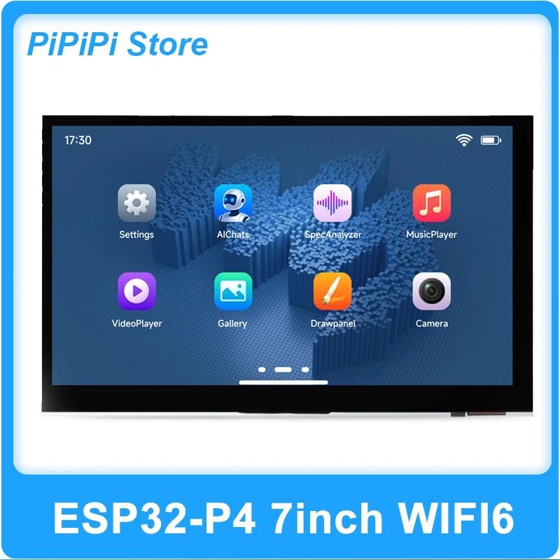 

ESP32-P4 WIFI6 7-дюймовый сенсорный экран Макетная плата 1024×600 пикселей ESP32-C6 BLE5.0 32 МБ PSRAM Deepseek AI