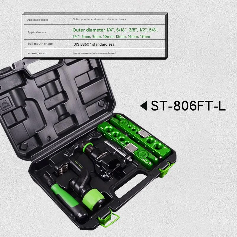 Flaring Tool Kit for 1/4'' - 3/4'' and 6-19mm Single Flare Manual/Electric with Clutch Pipe Cutter Deburring Tool for Copper