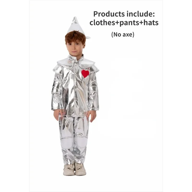 Festa dei bambini nuovi modelli personaggio dei cartoni animati di alta qualità Tin Man Cosplay Costume bianco Costume Halloween Kid Heart Carnival Party