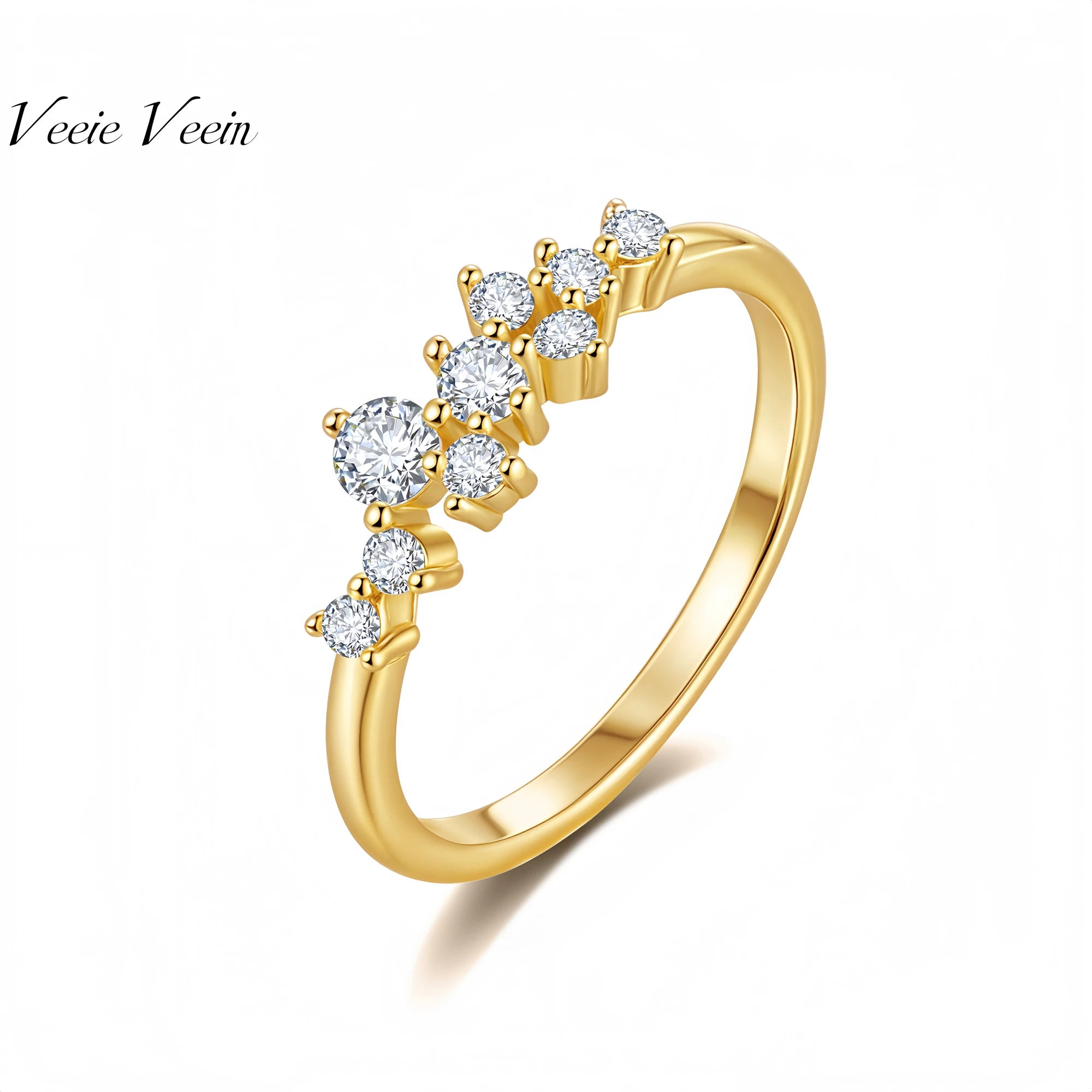 

Veeie Veein Элитный бренд Высокое качество Новые продукты Свадебное кольцо с муассанитом GRA Сертификат Ювелирные изделия из стерлингового серебра S925