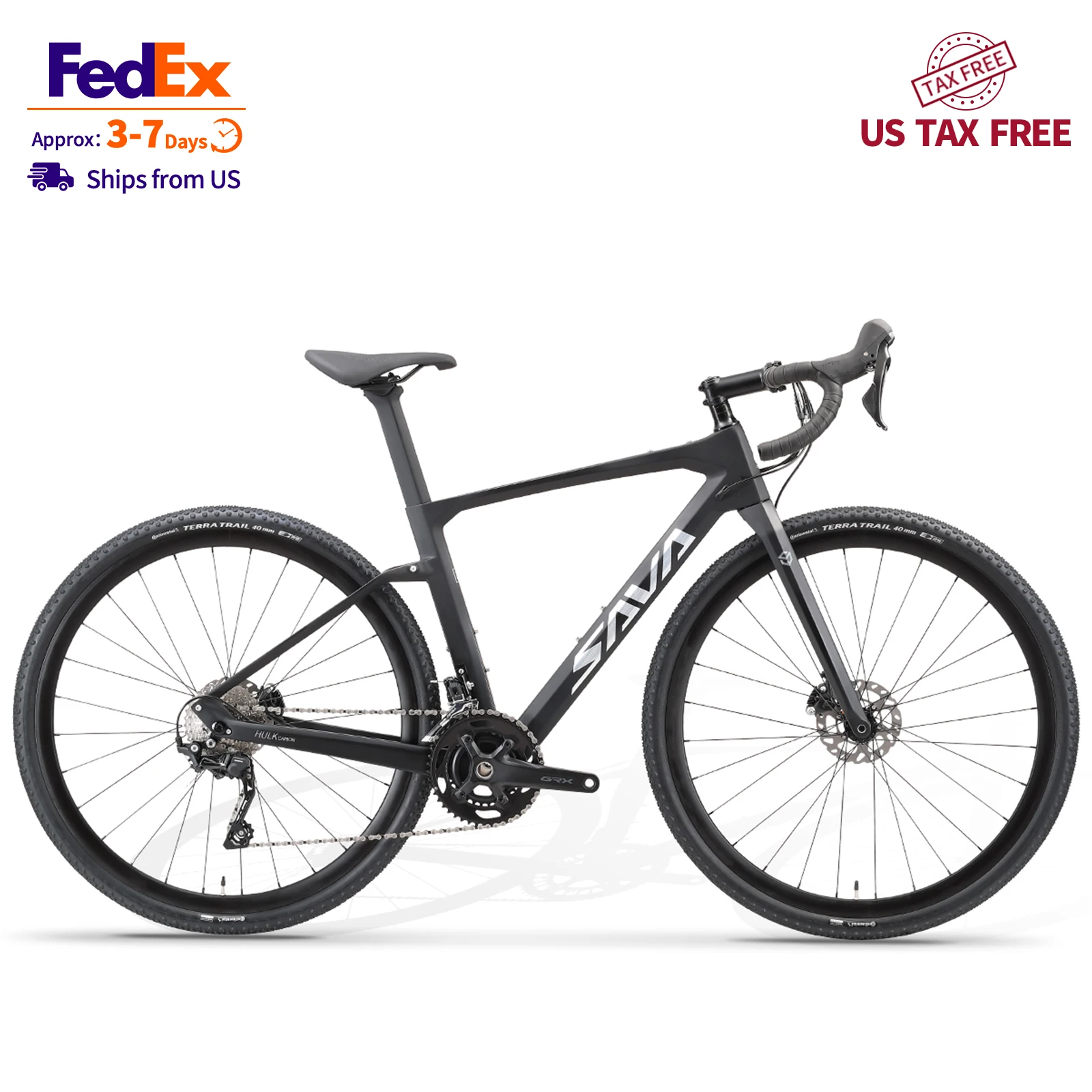 

Ships from US SAVA NEW bike SHIMAN0 GRX-400 kit carbon fiber gravel road bike 20 speed road bike 700C racing bike