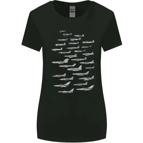 

British RAF Fighters Royal Air Force Planes Womens Wider Cut T-Shirt