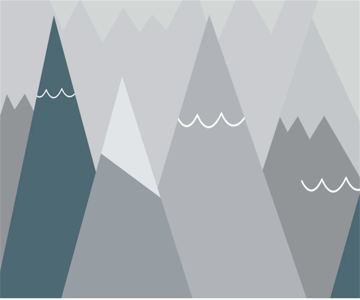 

Customized kindergarten decorative mural Nordic pink abstract geometric mountain children's room self-adhesive 3d wallpaper