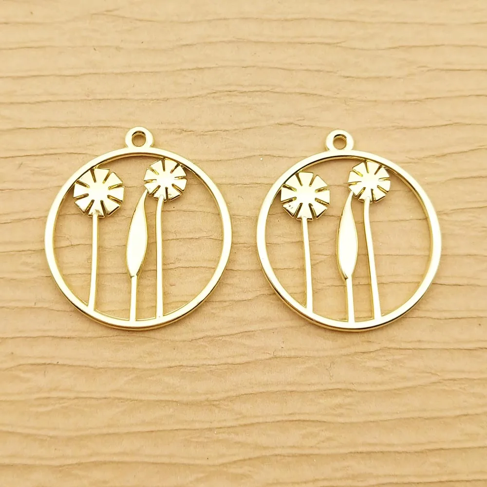 

10pcs Dandelion Charm for Jewelry Making Metal Earring Pendant Necklace Bracelet Accessories Diy Craft Supplies
