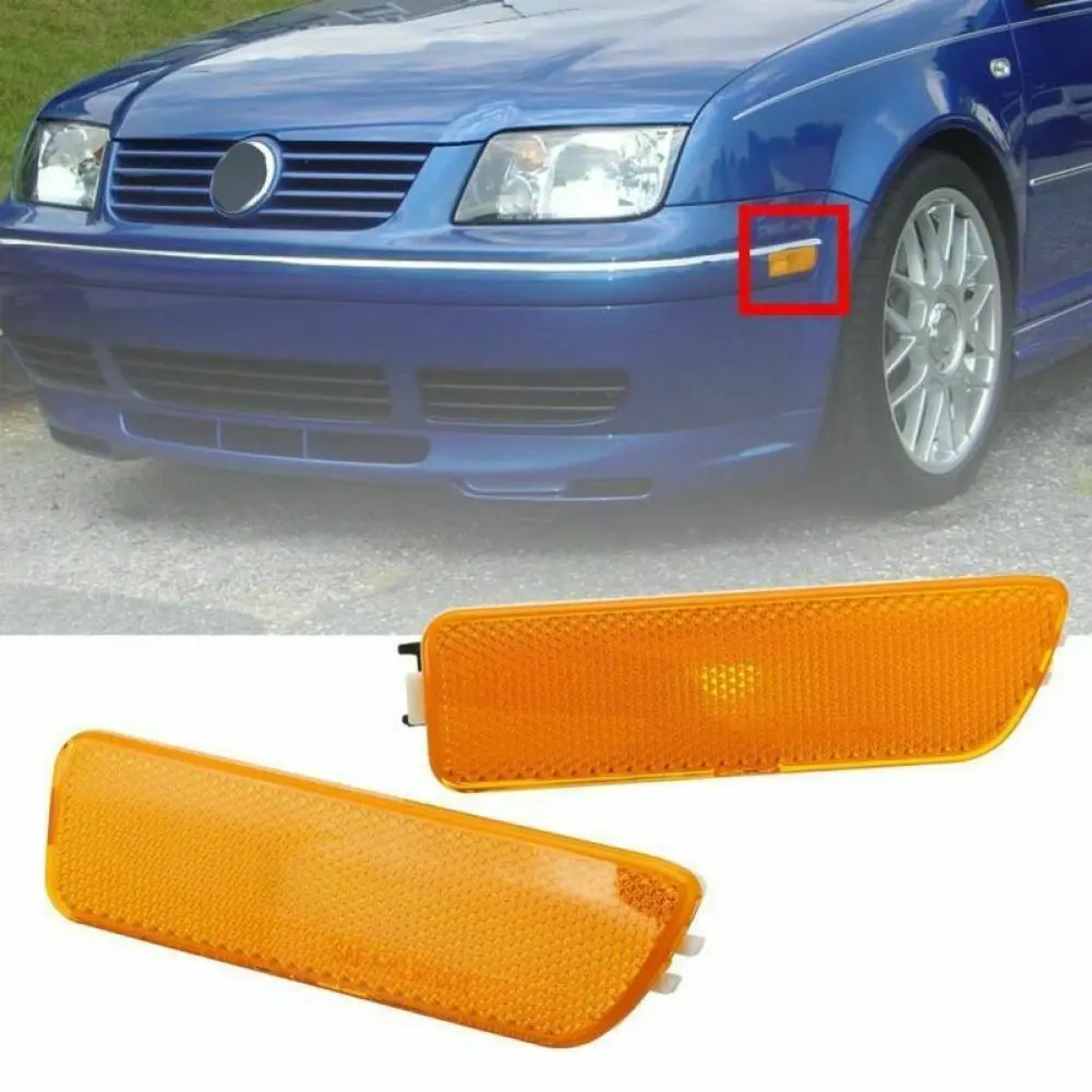 1 para przedni zderzak samochodowy bocznych wskaźników światła sygnalizacyjne lewa i prawa lampka kierunkowskazu bez żarówek dla VW Jetta GOLF MK4 1999-2005