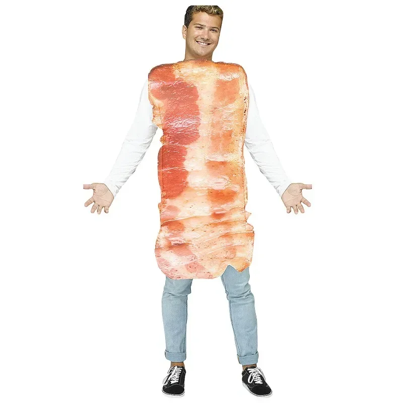 Costume da frutta e verdura Stampato in 3D Festa unisex Spugna Carnevale Pancetta Costume Spettacolo teatrale Divertente Carnevale Fancy Dress Up Party