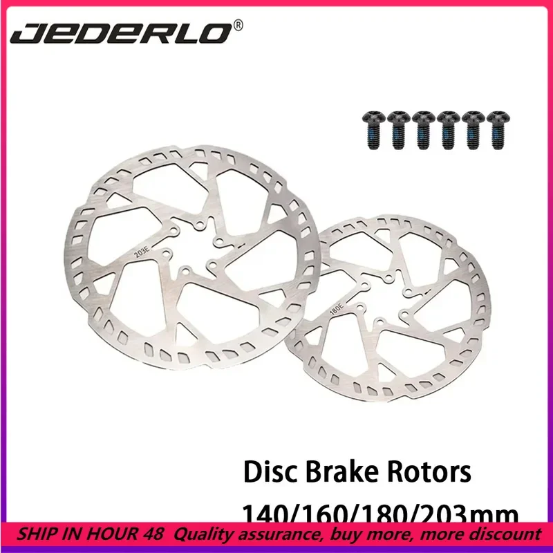 MTB E-bike Thicken 2.3mm Disc Brake Rotor 140mm 160mm 180mm 203mm 6 Bolts Stainless Steel Brake Rotors Road Bicycle Brake Disc