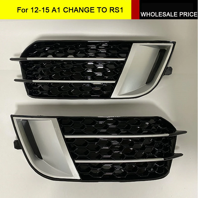 

Car Front Bar Grille Fog Light Frame Honeycomb Fog Light Grille for Audi A1 2012-2015 Modified RS1 Fog Lamp Cover
