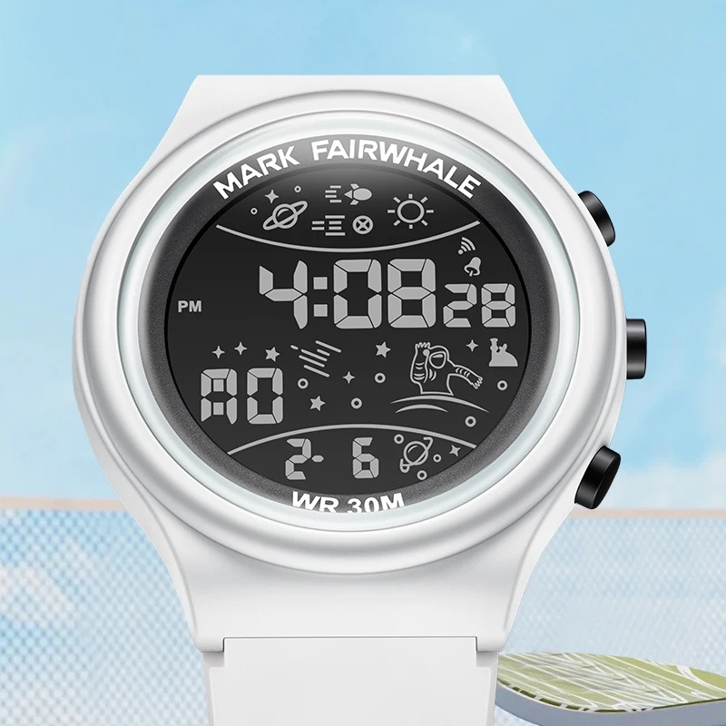 Mark Fairwhale 4440 Men's Digital Watch Outdoor Sports Luminous Rubber Strap Waterproof Alarm Clock