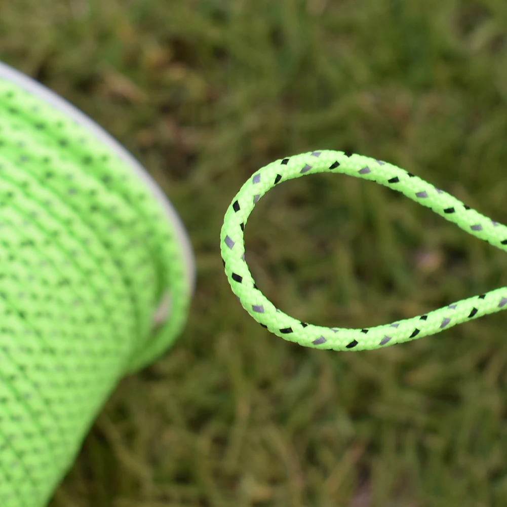 20/50M Reflective Paracord Outdoor Emergency Rope Parachute Cord Durable Survival Umbrella Tent Lanyard Camping Clothesline Rope