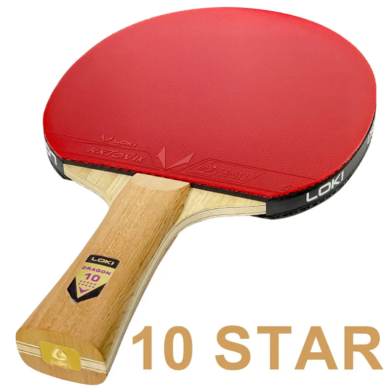 Raquete de tênis de mesa loki original série dragão raquete de ping pong paddle bat profissional 6/7/8/9/10 estrelas para todos os jogadores de nível