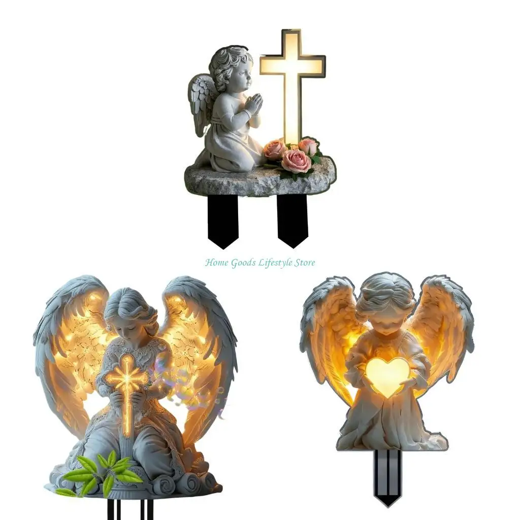 

E74E Простые акриловые украшения в сборе, легкие в сборке колья для садовых украшений