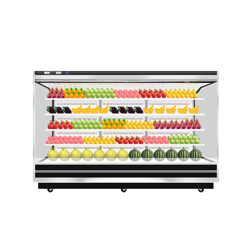 

Fruit fresh-keeping cabinet, commercial display cabinet,refrigerated supermarket string vegetable fruit store air-cooled freezer