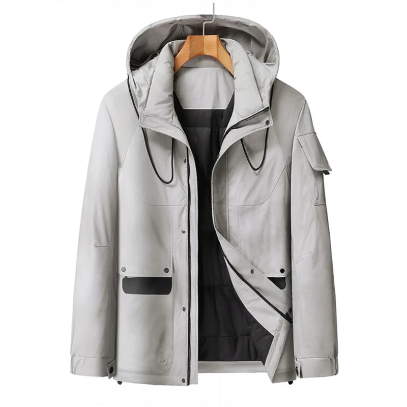 

Плюс размер 3XL-8XL мужские куртки на белом утином пуху с капюшоном качественные зимние теплые пуховики верхняя одежда свободные ветрозащитные стеганые верхние парки