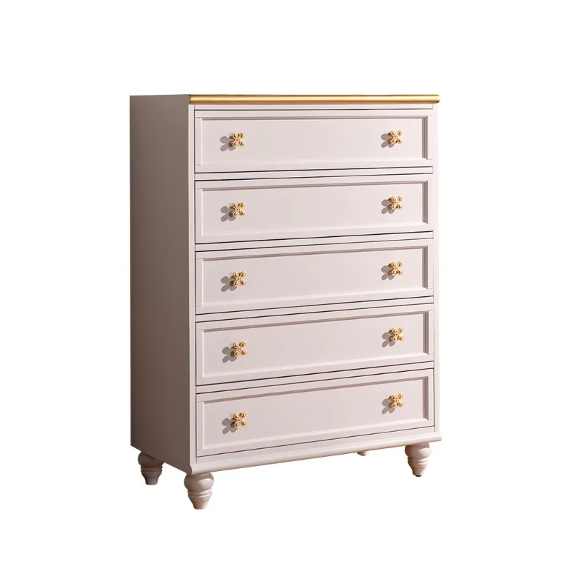 

American solid wood light luxury bedroom storage cabinet minimalist chest of drawers living room