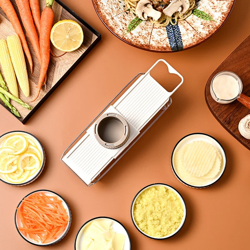 Somenie Mini Manual Vegetable Slicer Shredder with Hand Guard Multi Grater for Potato Cucumber Radish Household Kitchen Gadget