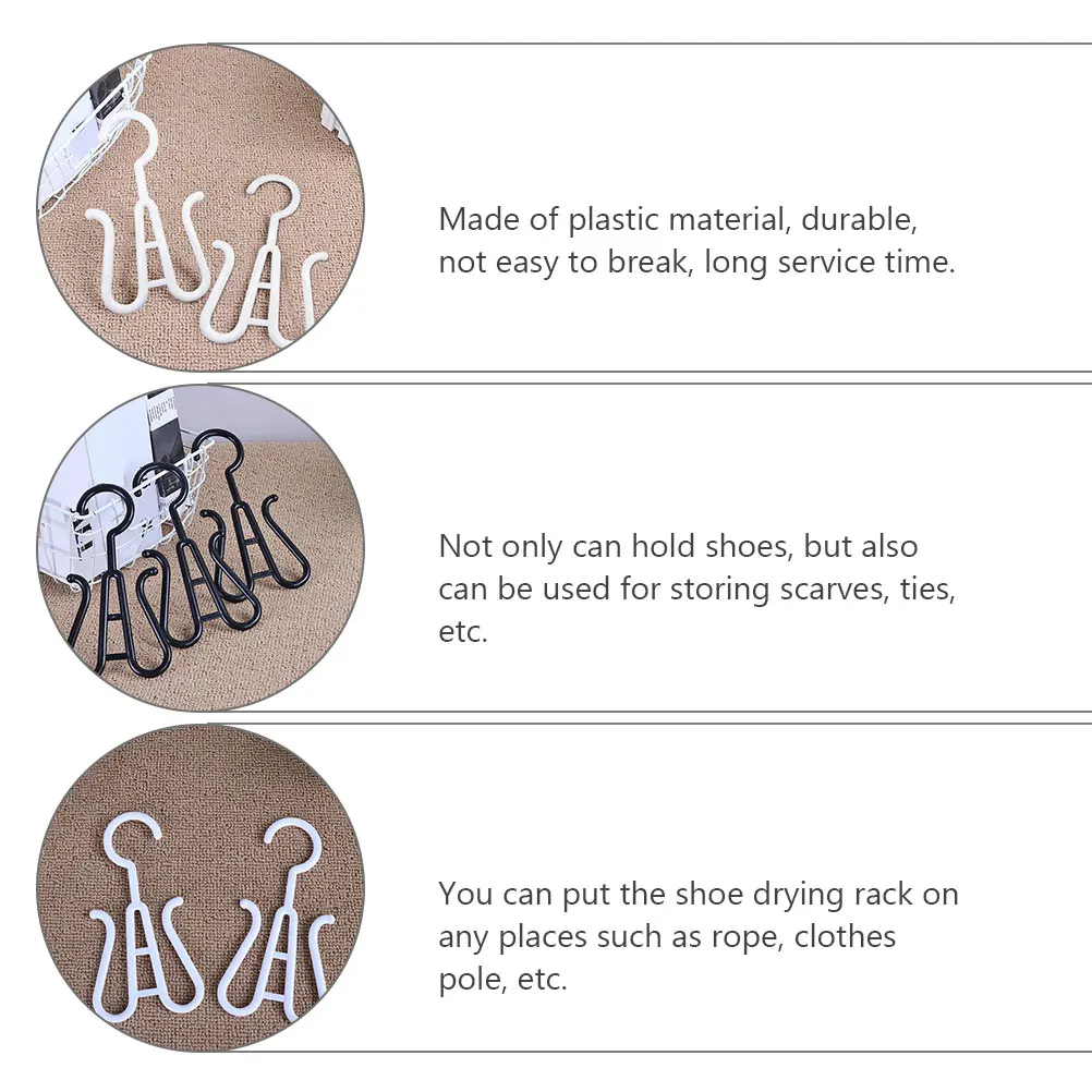 

4pcs Plastic Shoe Hanger Anti-Slip Hooks For Home Multi-Use Hanging Scarves Ties Display Storage Hooks For Mall