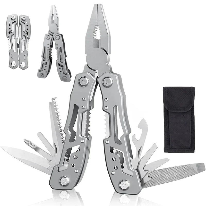

Multitool 14-in-1 Portable Pliers Stainless Steel Folding Survival Tools for Camping Hiking Hunting Outdoor Emergency Gear