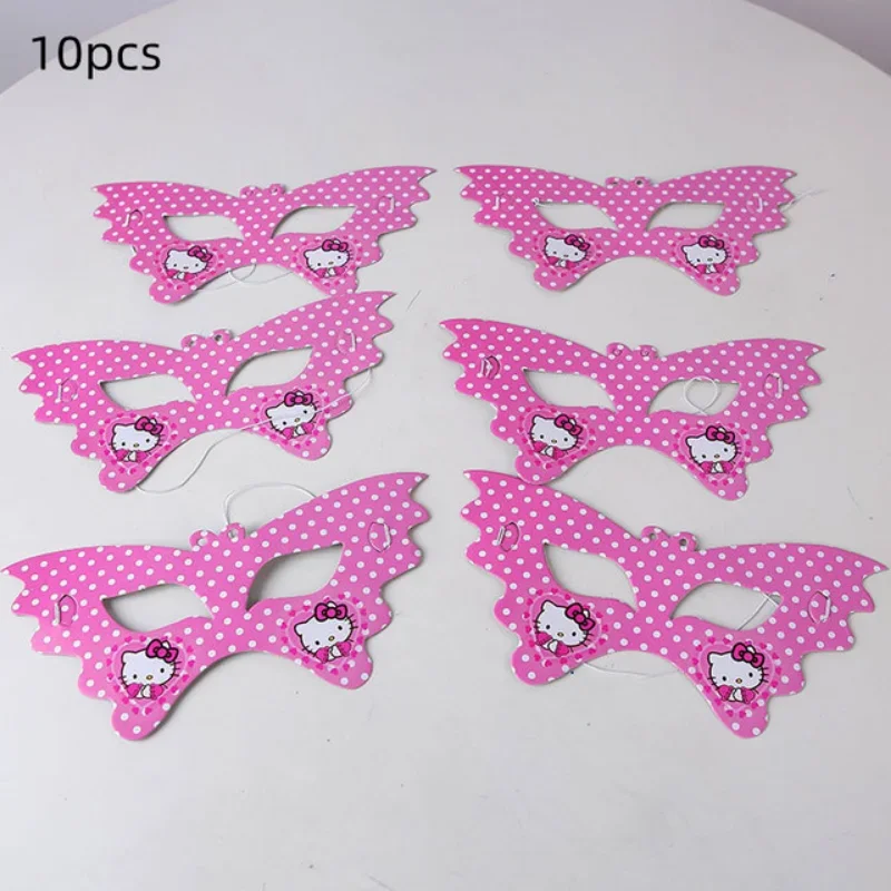 Hello Kitty Cat Pink Baby Shower Decorations 5th Girls Birthday Balloons Globos Paper Plate Disposable Tableware Party Supplies