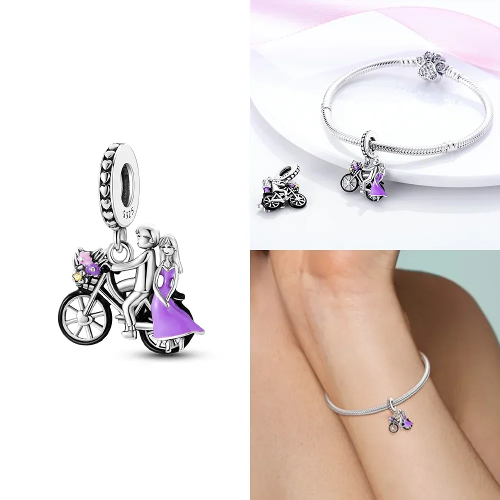 Original Envelope Heart Snowflake Watch Magic Hat 925 Silver Beads Charms Fit Bracelet Jewelry Women Diy Accessories Fine Gift