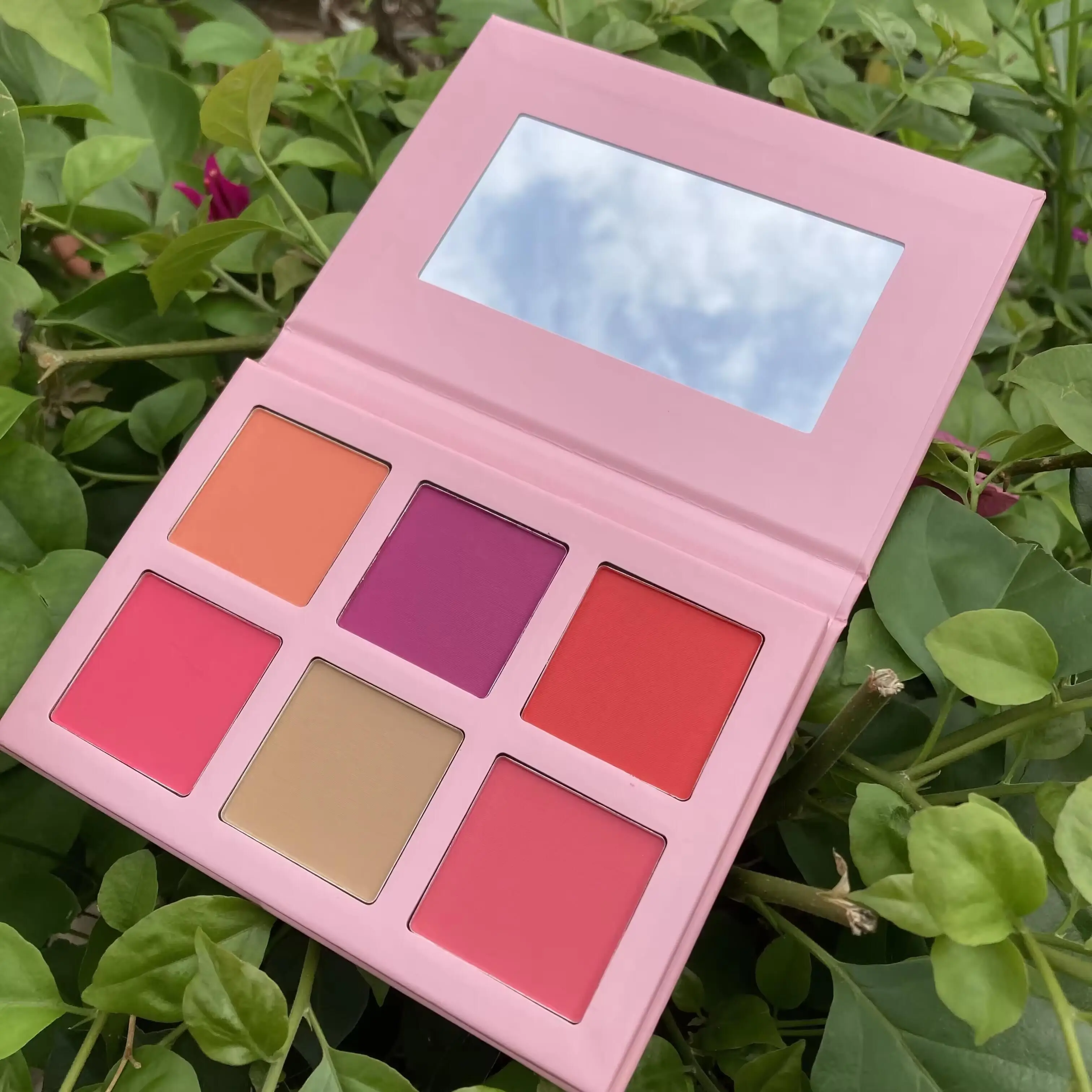 Highlighter Blusher Contour DIY Palette Custom Logo Matte Powder Highlight Palette High Pigmented Makeup Gift Set Pink 10pcs