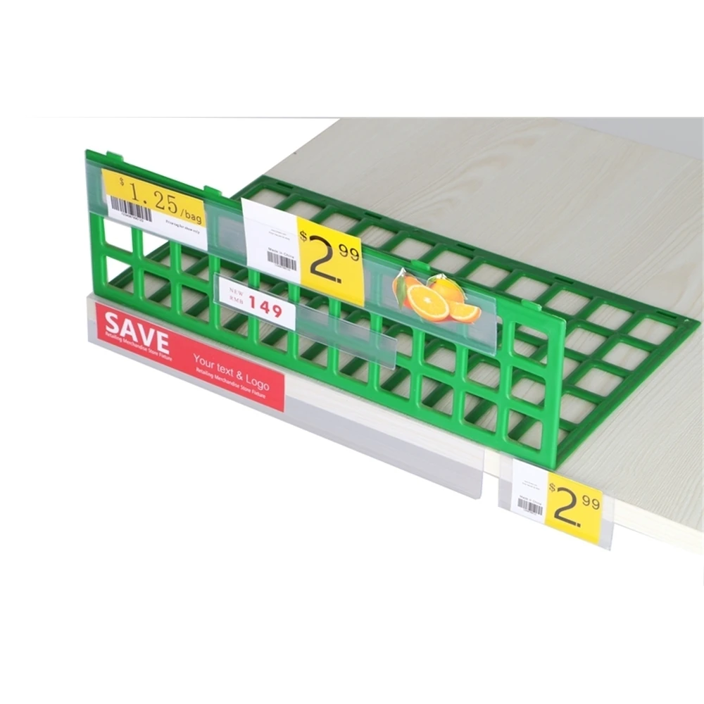 Self-adhesive Data Strip Label Holder Shelf Edge Display Price Tag Scanner Rail Name Card Sign Display Frame Pop Price Talker